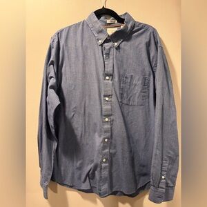 Dockers Men's Casual Navy Button-Down Shirt